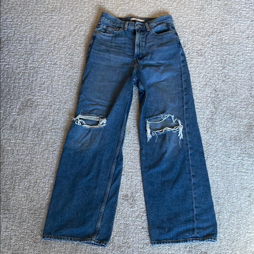 Levi's High Rise Women Jeans - Distressed Blue